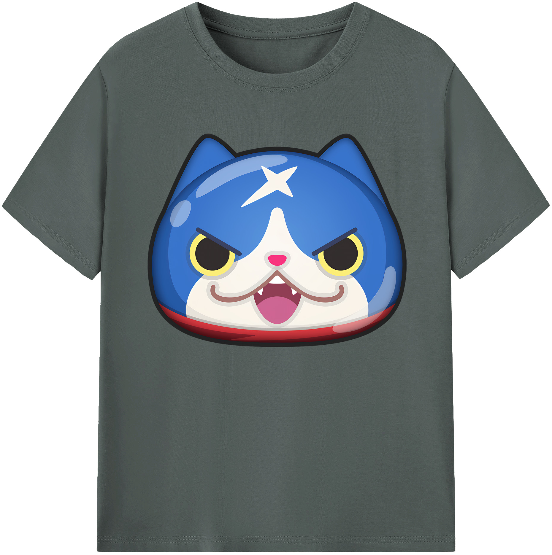 （画像用） 妖怪ウォッチ Yo-kai Watch 綿100％ メンズ半袖Tシャツ｜肌触りやわらか＆通気性